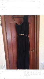 Платье сарафан длинный 46 48 m/l черный вискоза нейлон пояс золото кожзам вечернее новое нарядное на - Продажа объявление в Москве