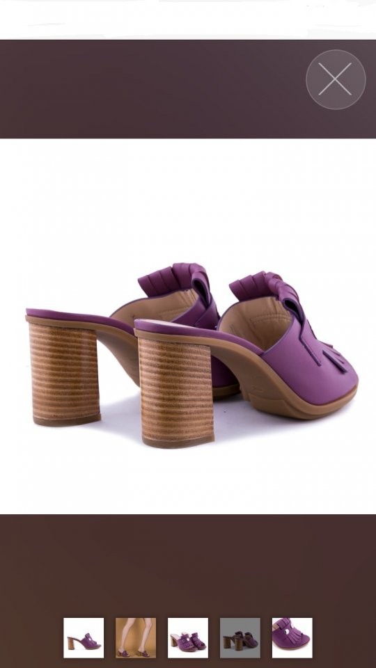 Сабо loriblu италия 39 размер кожа сиреневые фиолетовые каблук 8 см босоножки обувь женская лето - фотография