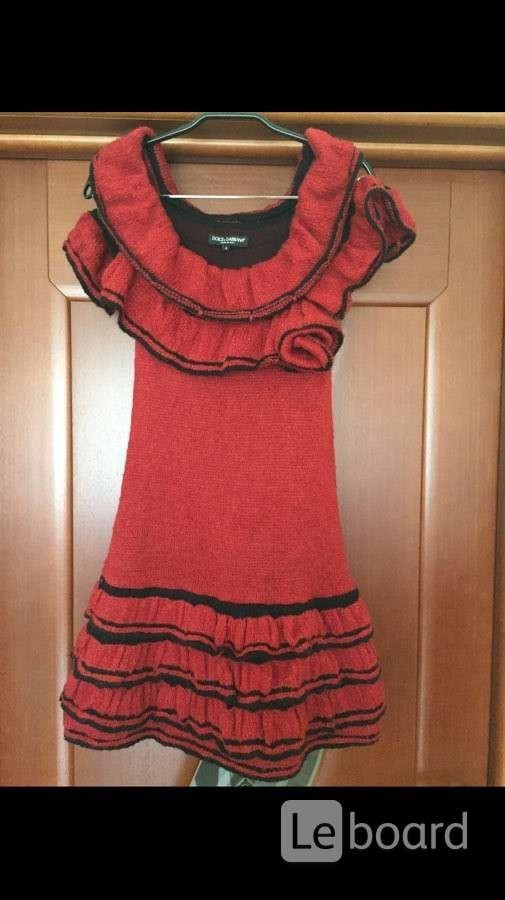 Платье новое dolce&gabbana м 46 s 42 44 шерсть вязаное оранж оранжевое сарафан туника - фотография