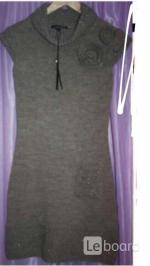 Платье новое sportstaff италия 44 46 м вязаное шерсть бежевое сарафан теплый мягкий женский шерстяно - Продажа объявление в Москве