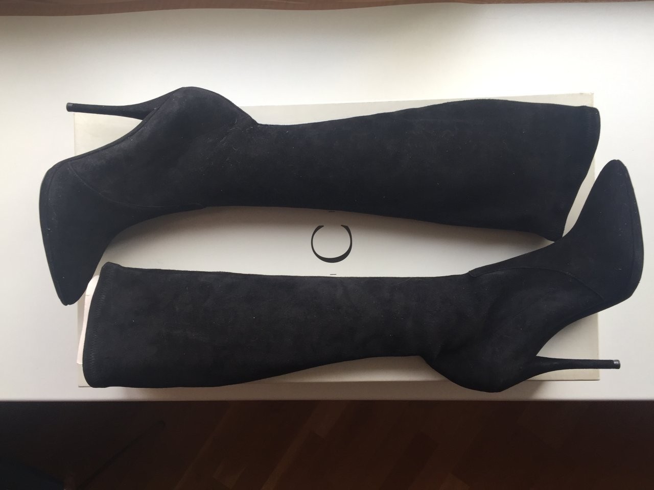 Сапоги чулки новые casadei италия 39 размер черные замша внутри кожа стрейтч платформа 1 см каблук ш - фотография