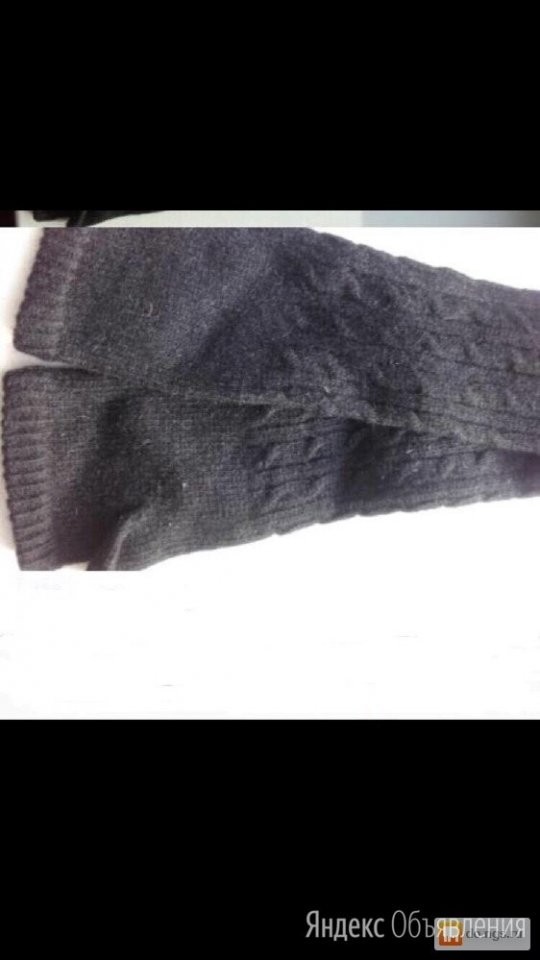 Перчатки длинные шерсть чёрные митенки вязаные женские зима аксессуары высокие м 44 46 42 48 40 s l - фотография