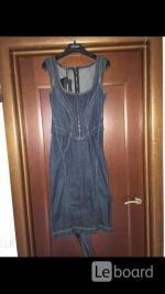 Платье новое dolce&gabbana италия s 42 44 джинсовый сарафан корсетный синий миди длина стретч тянетс - Продажа объявление в Москве