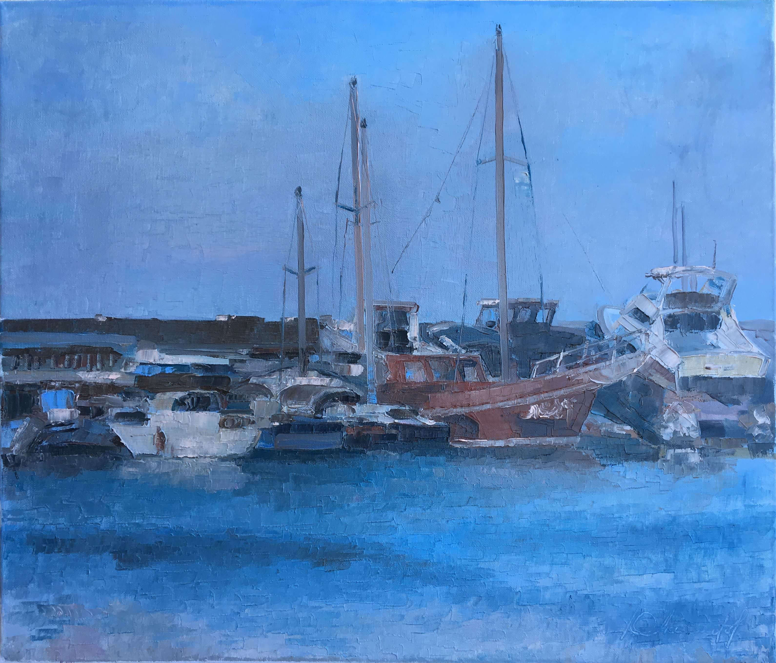 Продаю картину: автор Аксамитов Юрий, яхты, Кипр север - фотография