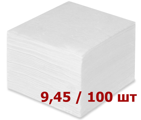 Однослойные белые бумажные салфетки - фотография