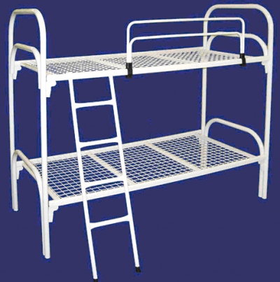 Двухъярусные кровати металлические с лестницами - фотография