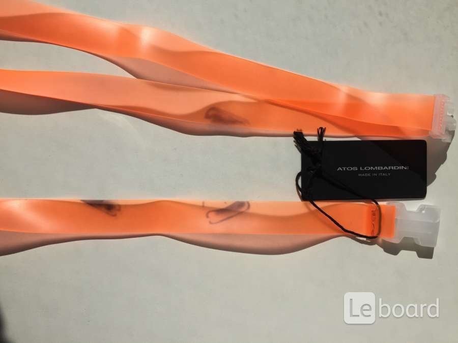 Пояс ремень новый atos lombardini италия оранжевый оранж силикон аксессуары женские на джинсы брюки - фотография