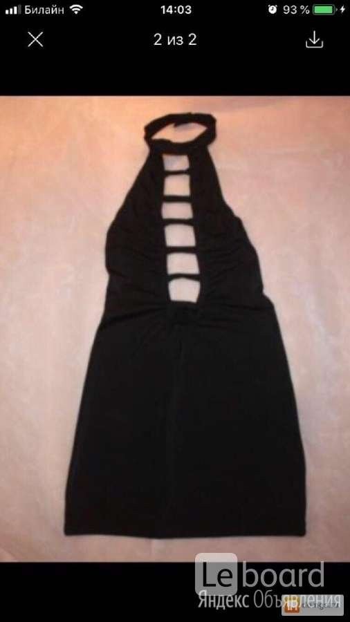 Платье мини 44 46 м черное стрейч новое сарафан туника под чулки футляр по фигуре вечернее стильное - фотография
