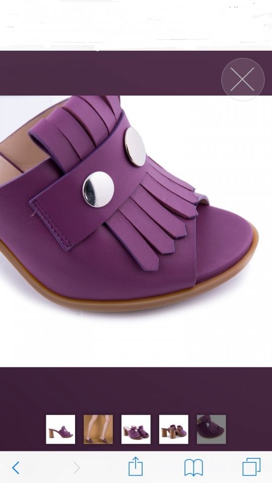 Сабо loriblu италия 39 размер кожа сиреневые фиолетовые каблук 8 см босоножки обувь женская лето - фотография
