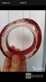 Браслет новый miss sixty красный прозрачный пластик широкий круглый бижутерия вишневый размер средни - Продажа объявление в Москве