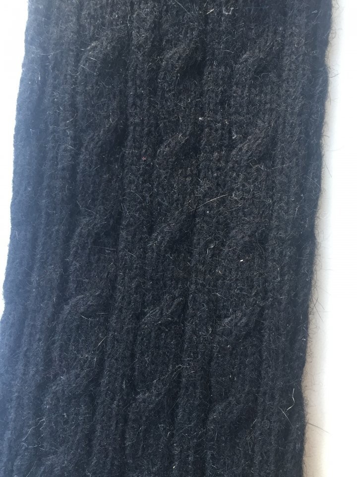 Перчатки длинные шерсть чёрные митенки вязаные женские зима аксессуары высокие м 44 46 42 48 40 s l - фотография