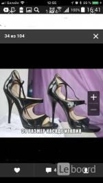 Босоножки туфли casadei италия 39 размер черные лак кожа платформа 1 см каблук шпилька 11 см одевали - Продажа объявление в Москве